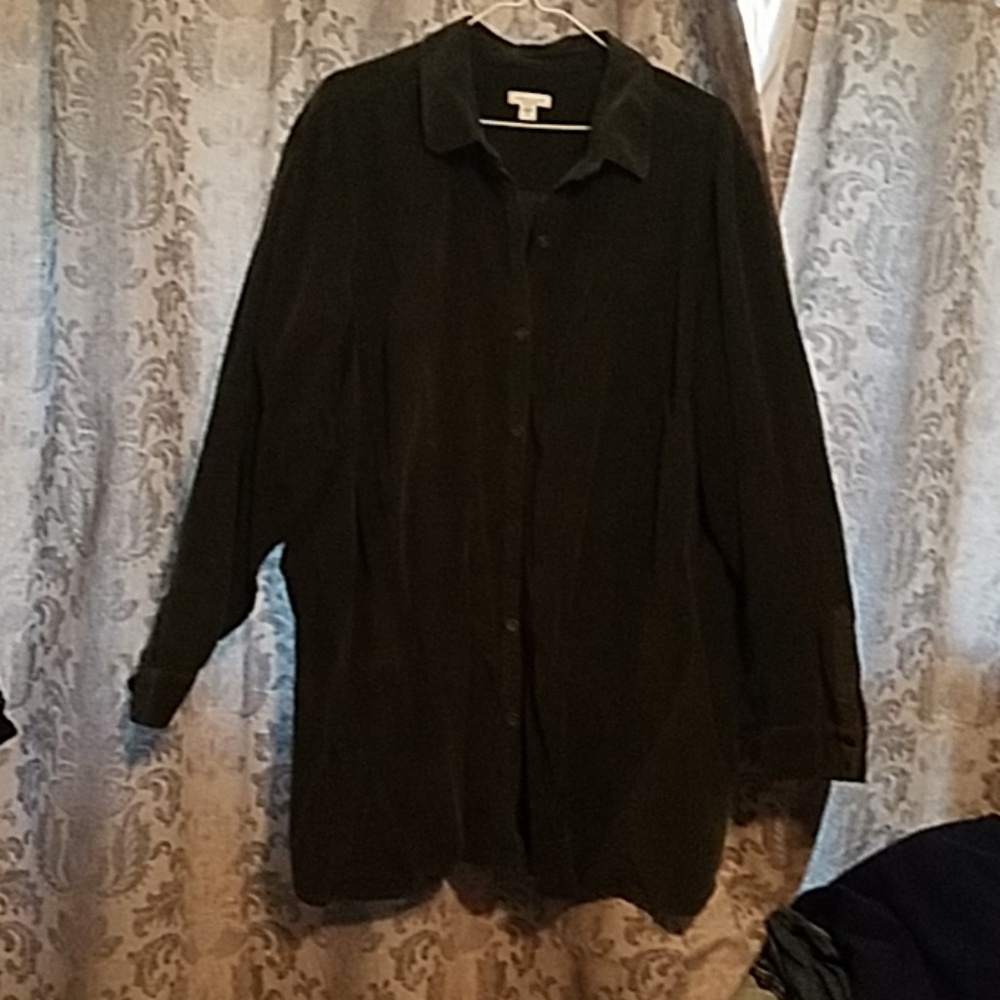 J. Jill Black Button-Down Shirt